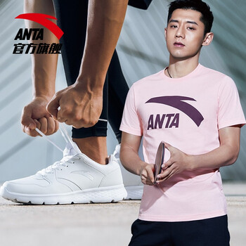 安踏（ANTA）跑步鞋安踏白/銀色-3（男革面） 39