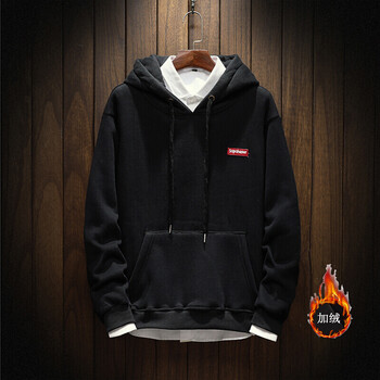 凌登（LingDeng） 七分袖 男士T恤 Y01加絨黑色單件 XL，L，M，XXXL，XXL
