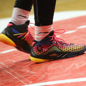 李寧（LI-NING）籃球鞋-4新基礎黑/熒光果粉/熒光耀黃 40