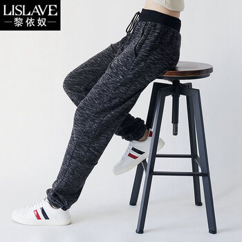 黎依奴（LISLAVE） 自然腰 直筒褲 女 長(zhǎng)褲 休閑褲