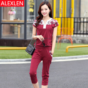 Alex Len 印花 短袖 T恤 女 V領(lǐng)