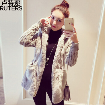 盧特邇（RUTERS） 連帽 長袖 女 短外套 拼接