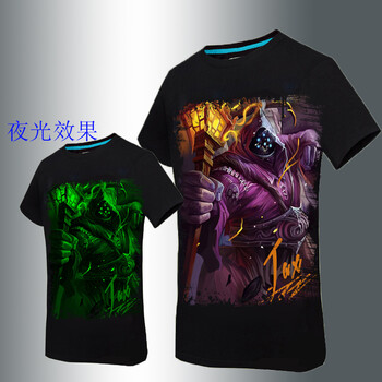 Meicarol 短袖 男士T恤 夜光短袖腥紅亞索 S
