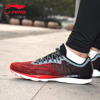 李寧（LI-NING）跑步鞋紅/黑 35以下