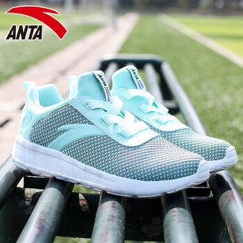 安踏（ANTA）跑步鞋-3薄荷藍(lán)/黑/安踏白 37.5