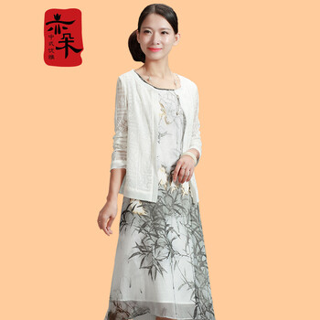 亦朵 圓領(lǐng) 長(zhǎng)袖 女 短外套 刺繡