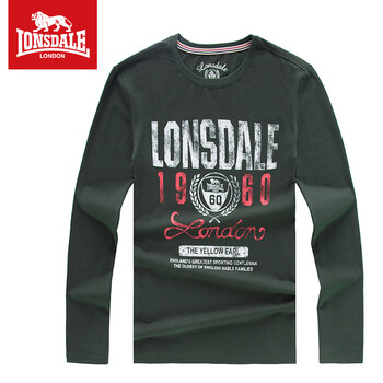LONSDALE 長(zhǎng)袖 男士T恤 軍綠 XXL