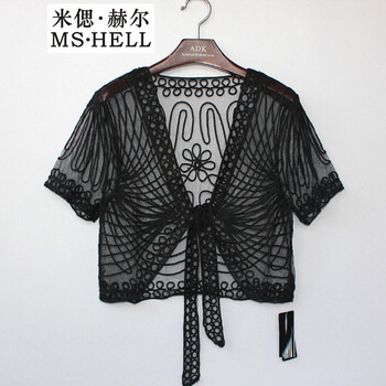 米偲·赫爾（MS·HELL）  短袖 女 短外套 蕾絲