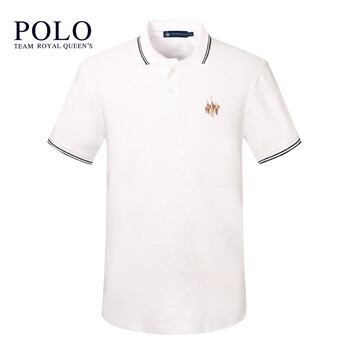Royal Queen's Polo Team 短袖 男士T恤 0961+08白色 