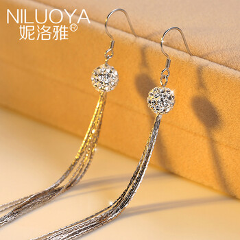 妮洛雅（NILUOYA）耳環(huán)，耳線925銀，S925銀