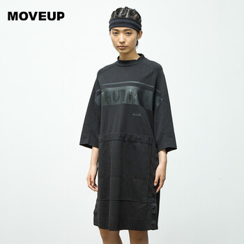 幻走（MOVEUP） 印花 短袖 T恤 女 半高領(lǐng)