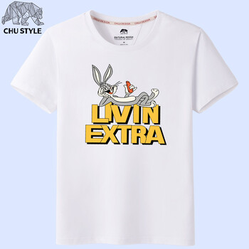 初己（CHUJI） 短袖 男士T恤 白色(兔八哥) XL，L，XXL，M