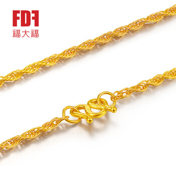 福大福（FDF）黃金項(xiàng)鏈5克左右，2.1-5克