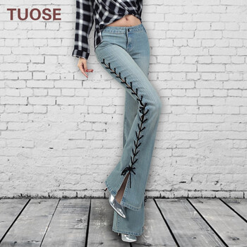 拓澀（TUOSE）  喇叭褲 女 長褲 牛仔褲