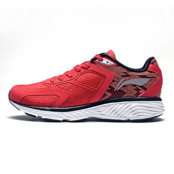 李寧（LI-NING）跑步鞋焰紅色/黑/白 