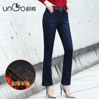 韻格（UNGO） 中腰 喇叭褲 女 長褲 牛仔褲