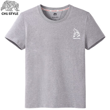 初己（CHUJI） 短袖 男士T恤 灰色(狼嘯胸標) XL，L，M，XXL