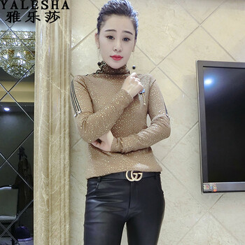 雅樂莎（YALESHA） 蕾絲 短袖 T恤 女 圓領(lǐng)