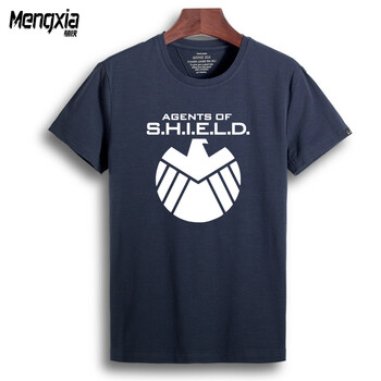萌俠（mengxia） 短袖 男士T恤 藏青色 SHIELD徽章 