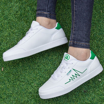 特步（XTEP）板鞋白/綠 37