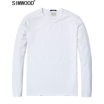 SIMWOOD 長(zhǎng)袖 男士T恤 白色2代 S
