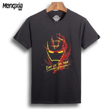 萌俠（mengxia） 短袖 男士T恤 黑色 lAMlRoNMAN 