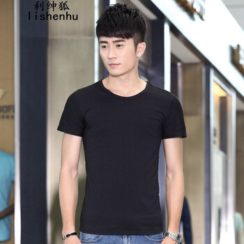 利紳狐（lishenhu） 短袖 男士T恤 黑色圓領(lǐng)21 