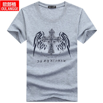 歐郎格（OULANGGE） 短袖 男士T恤 灰色 XXXL