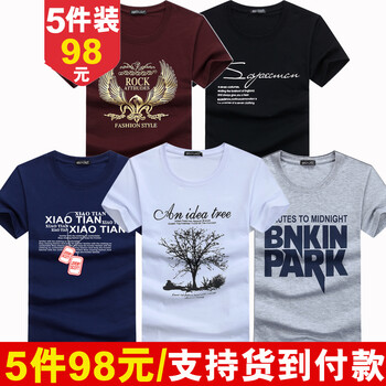 賓宇兄弟（BINYUXD） 短袖 男士T恤 翅酒+SP黑+項藍(lán)+樹白+PK灰 加大