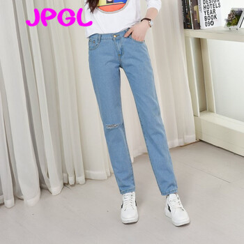 金牌攻略（JINPAIGONGLUE）  哈倫褲 女 九分褲 牛仔褲