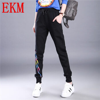 EKM 松緊腰 鉛筆褲/小腳褲 女 長(zhǎng)褲 休閑褲