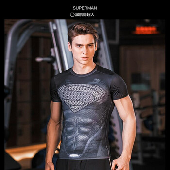 Meicarol 短袖 男士T恤 黑肌肉超人 L