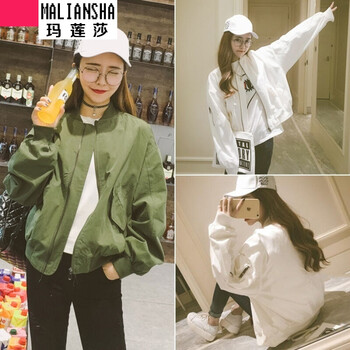 瑪蓮莎（MALIANSHA） 圓領(lǐng) 長(zhǎng)袖 女 短外套 口袋