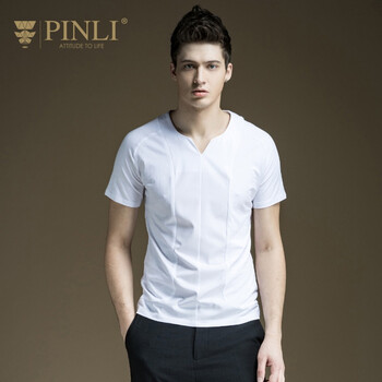 品立（PINLI） 短袖 男士T恤 白色 XL，L，XXL，XXXL，M