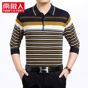 南極人（NANJIREN） 長(zhǎng)袖 男士T恤 深青16628 