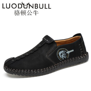 駱頓公牛（LUODUNBULL）男士602黑色套腳-四季款式 41