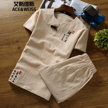 艾斯維斯（ACE&WEISS） 短袖 男士T恤 卡其色 L