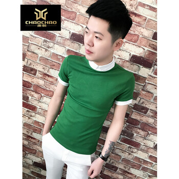C2潮朝（C2 CHAO CHAO） 短袖 男士T恤 綠色 M