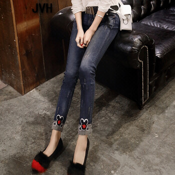 JVH  直筒褲 女 九分褲 牛仔褲