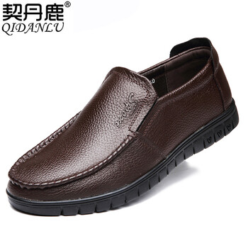 契丹鹿男士棕色單皮款 40