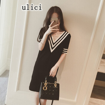 ulici  條紋 連衣裙