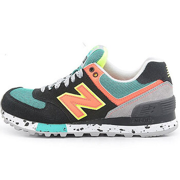 NEW BALANCE跑步鞋黑色/綠色WL574OBD 36