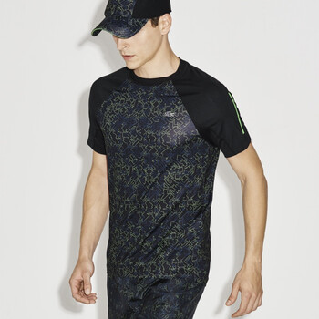 LACOSTE 短袖 男士T恤 HWH/黑底印花 