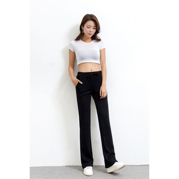 萍陌（pingMo） 高腰 喇叭褲 女 長褲 休閑褲