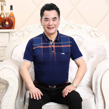 泉幻 短袖 男士T恤 D015藍(lán)色 