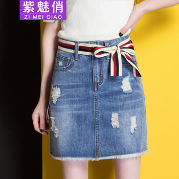 牛仔流蘇短裙
