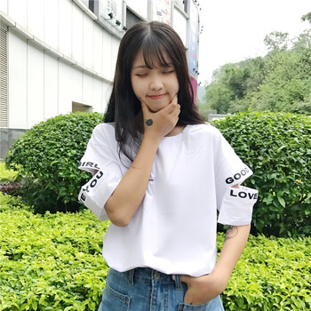 嬌茹妮（JIAORUNI） 鏤空 短袖 T恤 女 圓領(lǐng)