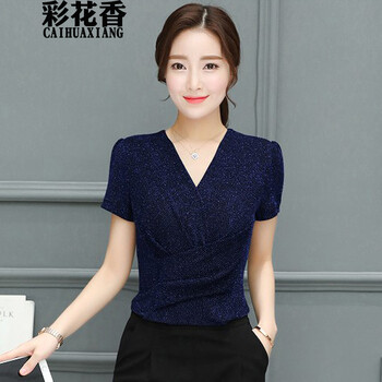 彩花香（CAI HUA XIANG）  短袖 T恤 女 V領(lǐng)