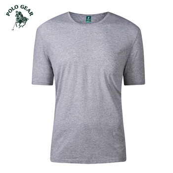 馬球吉爾 短袖 男士T恤 絲光棉純色麻灰 