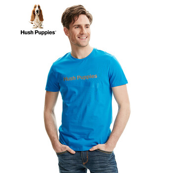 Hush Puppies 短袖 男士T恤 中藍(lán) 